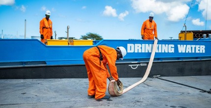 Fresh water supply to vessels at Port Said by Sea Wise Marine Services